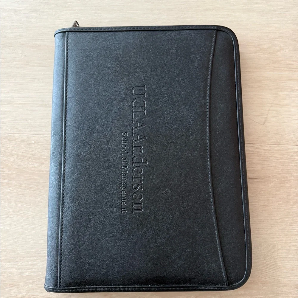 UCLA Anderson Black Leather Portfolio